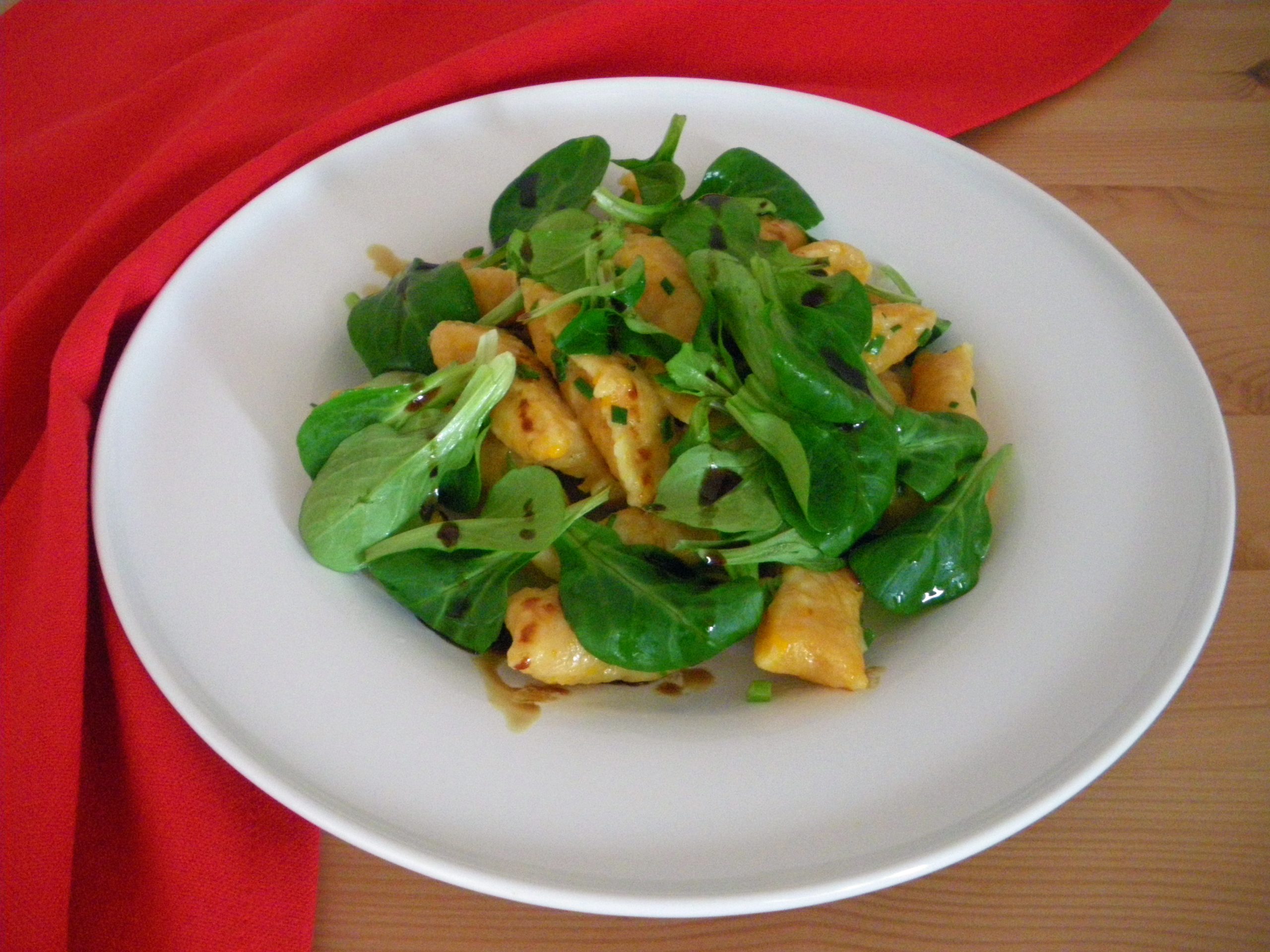 Rezepte -Kürbis-Gnocchi mit Feldsalt - glutenfrei