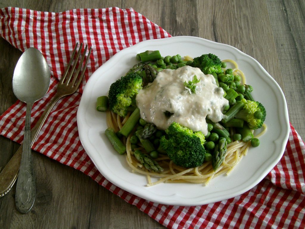 Rezepte - Hauptgerichte - Spaghetti - Gemüse - Bohnen - vollwertig - vegan - glutenfrei