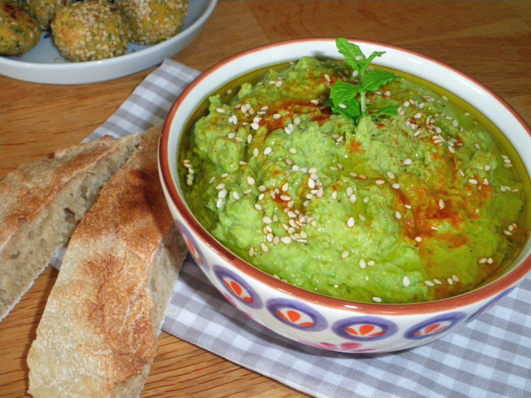 Rezepte - Dips & Aufstriche - Erbsen-Hummus - vollwertig - glutenfrei - vegan