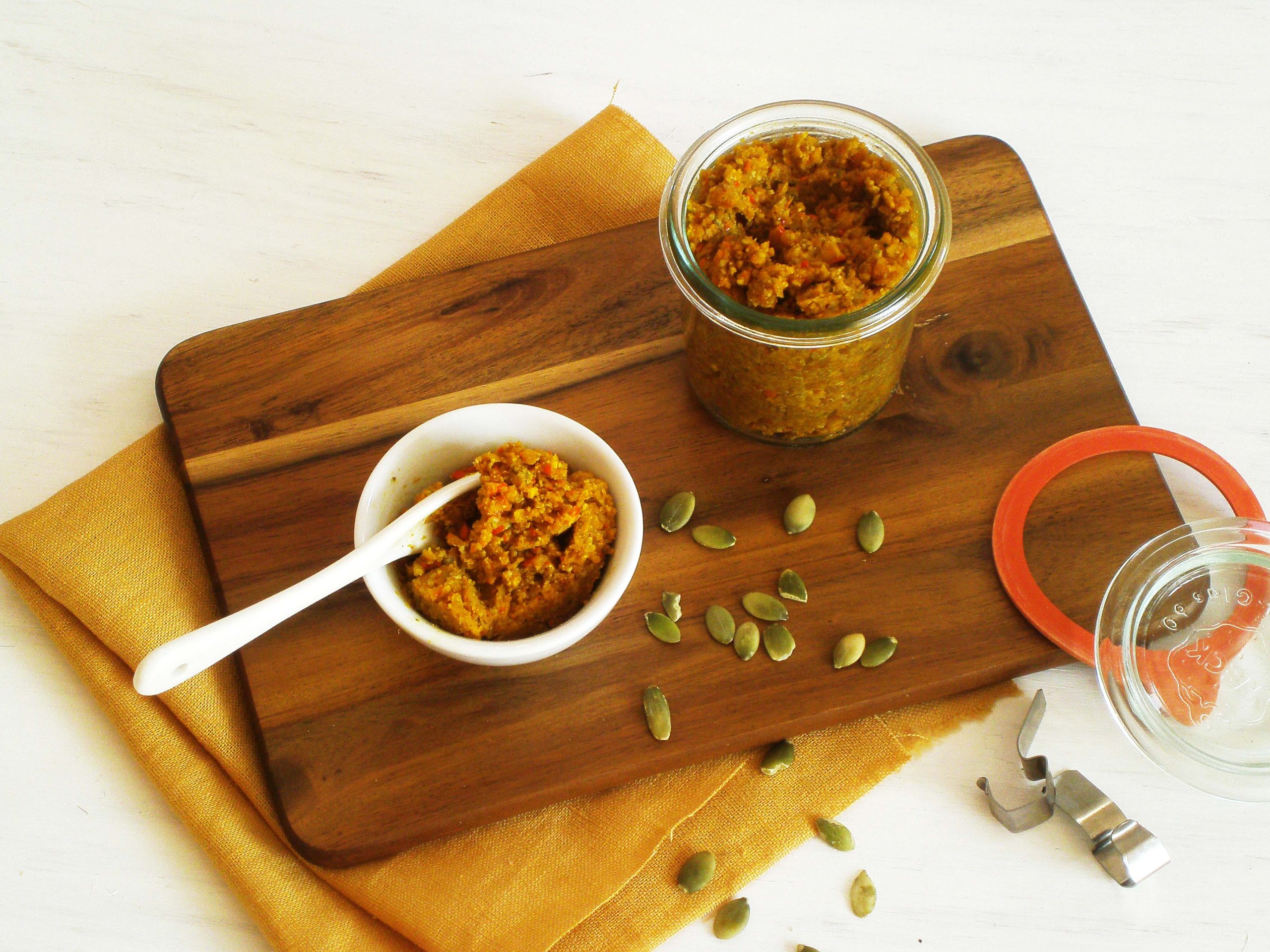 Rezepte - Dips & Aufstriche - Kürbis-Pesto - vollwertig & glutenfrei