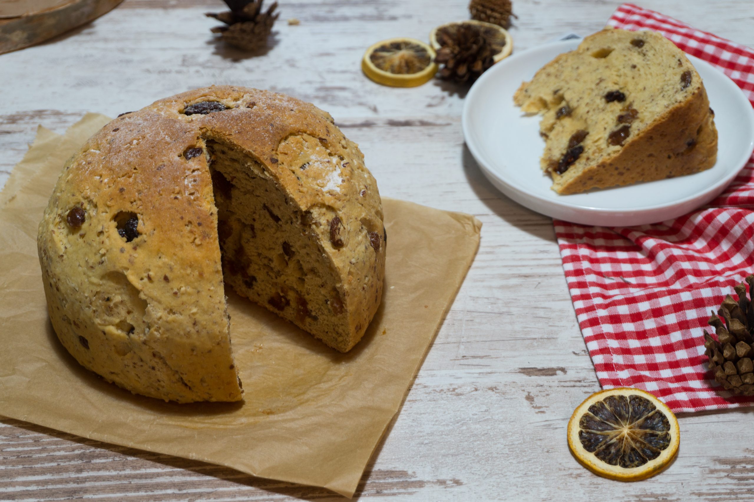 Rezepte - Brot - glutenfrei - Panettone - Schär Brot Mix B - Mandeln - Rosinen - Cranberrys