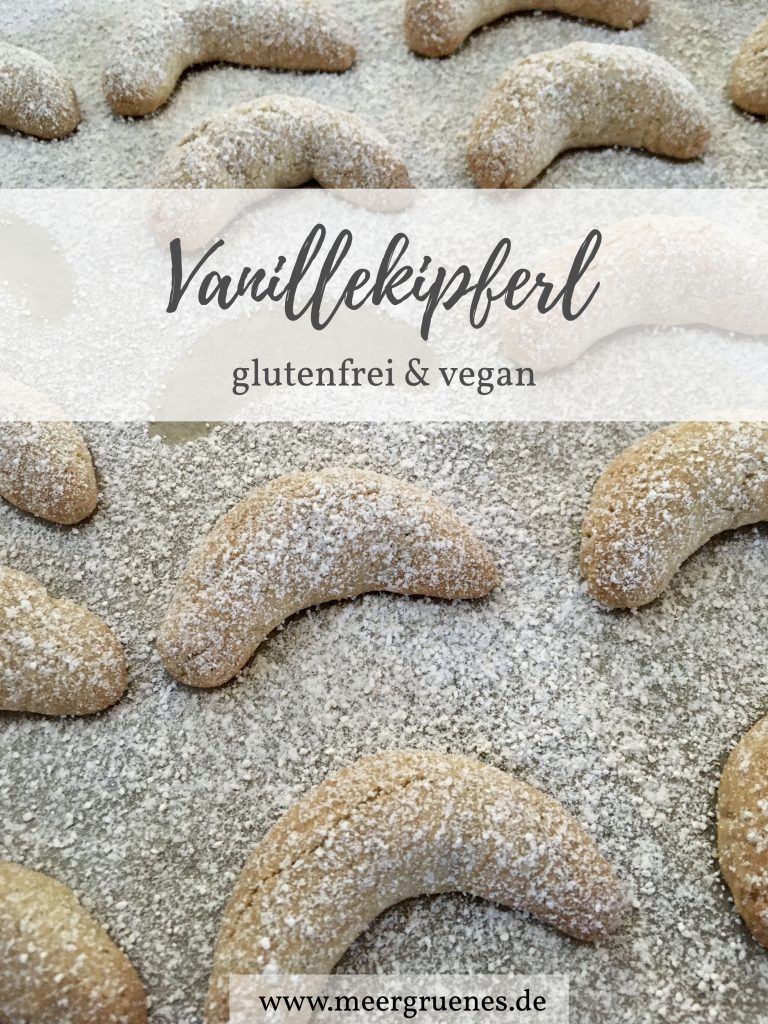 Rezept für vegane Vanillekipferl mit Buchweizenmehl - gesunde Weihnachtsplätzchen - glutenfrei backen - zuckerfrei genießen