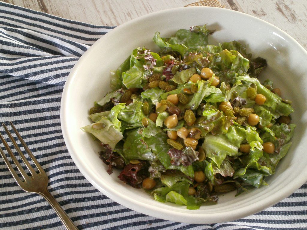 Rezepte - Hauptspeise - Salat - Gemüse - Salat mit Kichererbsen & Rosinen - glutenfrei - vegan - essen