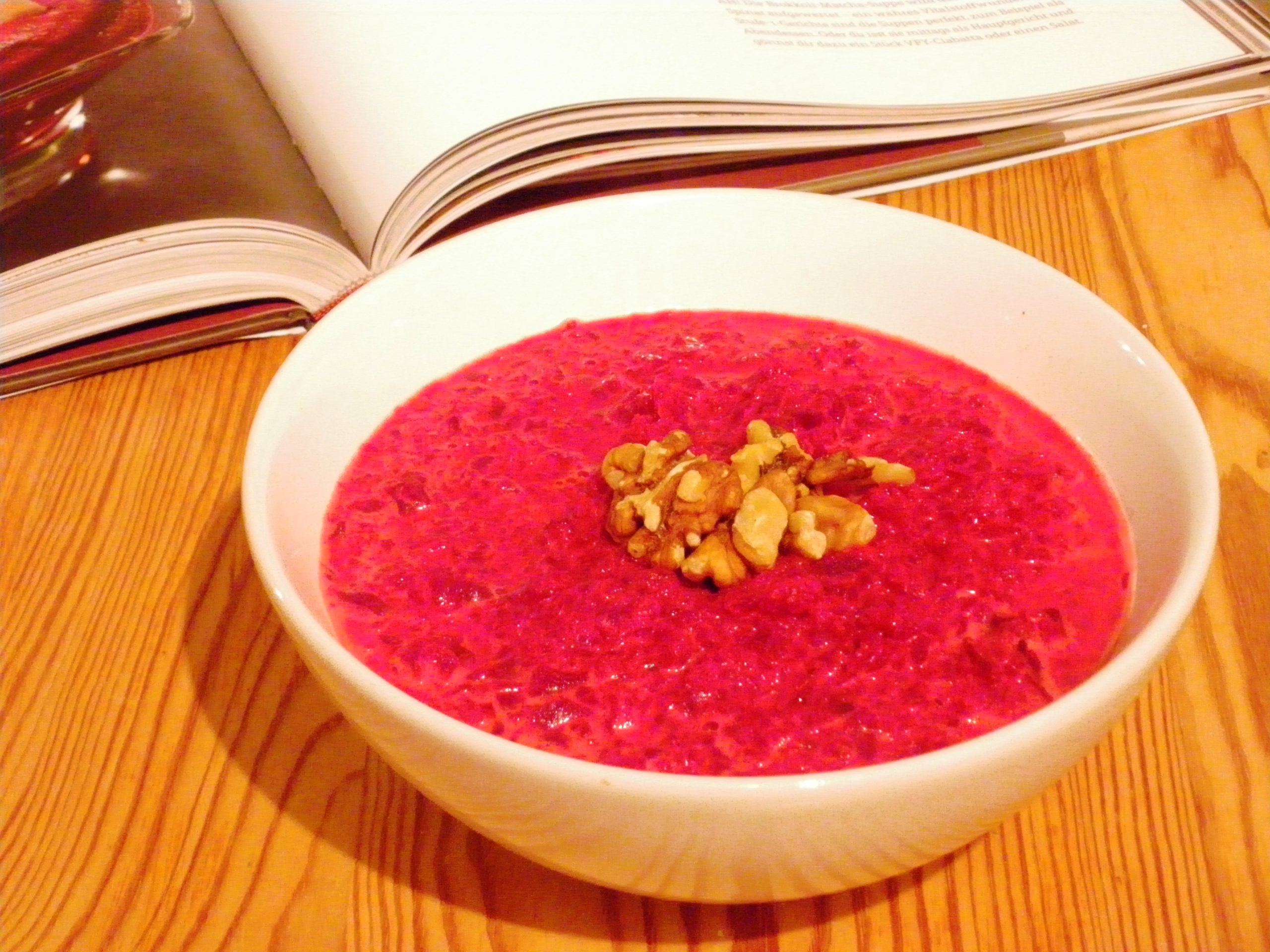 Rezepte - Suppe - rote Beete Suppe mit Kokosmilch