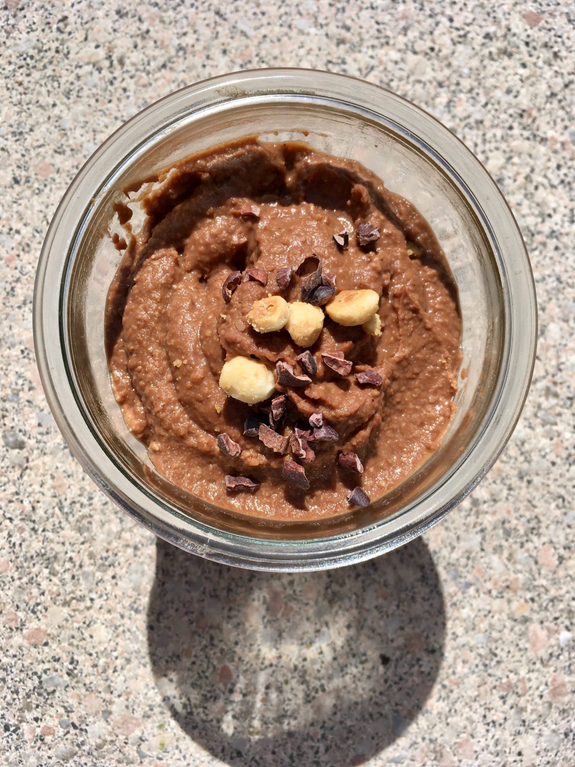 Rezept für veganen Aufstrich - Schokocreme - Nutella - Schoko-Hummus - vegan glutenfrei vollwertig zuckerfrei