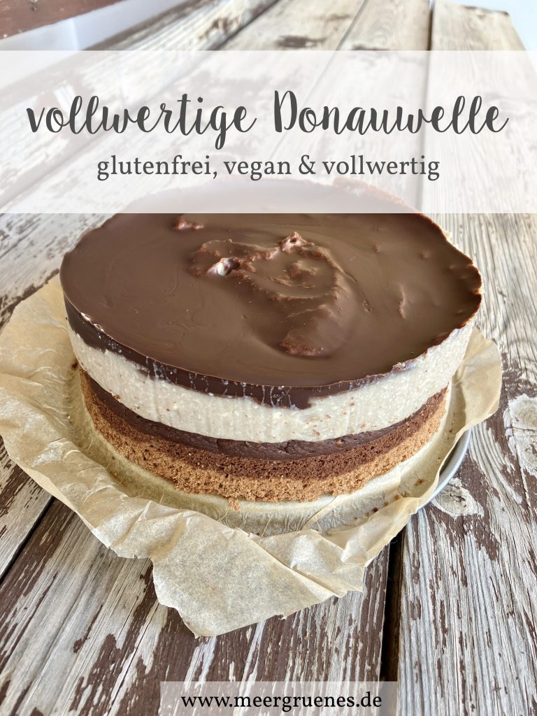 Rezept für vegane vollwertige und glutenfreie Donauwelle - gesund backen