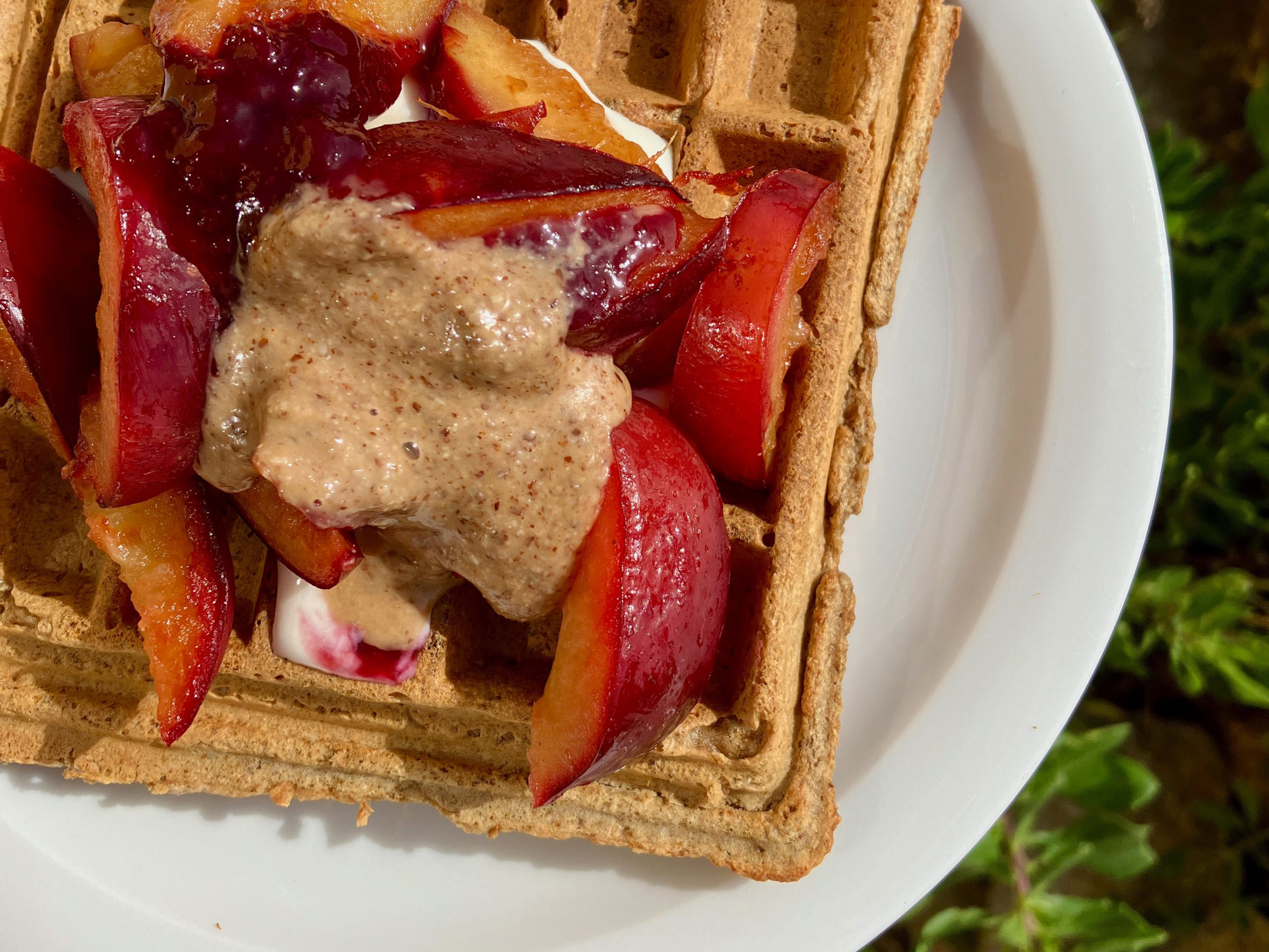 zuckerfreie Waffeln - glutenfrei - vegan - vollwertig