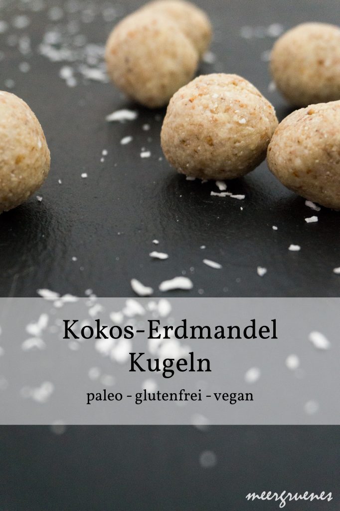 Rezepte - Snacks - Kokos-Erdmandel-Kugeln - glutenfrei, paleo & vegan